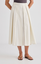 Laing Cream Ellis Pleated Skirt