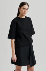 Second Female Black Ghita Glitter Tee