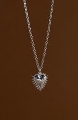 Zoe & Morgan Sterling Silver Mini Heart Ray Nacklace