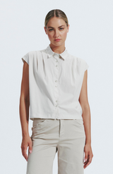 Transit Par-Such Sand Stretch Poplin S/S Shirt