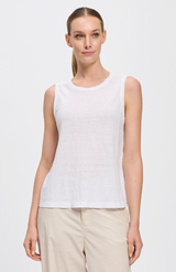 Transit White Visc Layer Back Tank