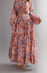Caitlin Crisp Pink Wildflower Sorrento Maxi Skirt