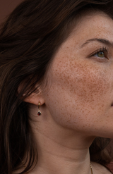 Zoe & Morgan 18k Gold Plate With Pear Garnet Ophelia Hoops