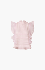 Second Female Crystal Pink Kristel Frill Top