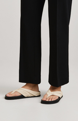 A.Emery Eggshell + Black The Shaw Sandal