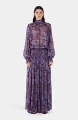 Hansen & Gretel Baja Dark Red Annabelle Silk Dress