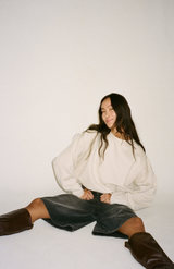 Rabens Saloner Oyster Sheela Drawstring Sweatshirt