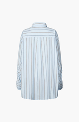 Rabens Saloner Blue Pyjama Stripe Bobbies Shirt