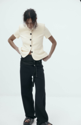 Harris Tapper Bone Short Sleeve Bardot Blazer