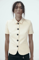 Harris Tapper Bone Short Sleeve Bardot Blazer