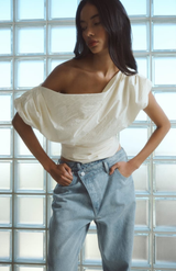 One Of Others Vanilla Henrietta Top