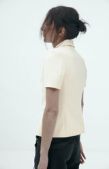 Harris Tapper Bone Short Sleeve Bardot Blazer