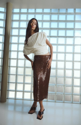 One Of Others Coffee Kendall Skirt