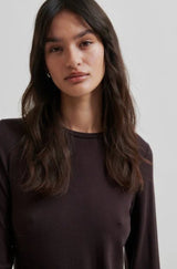 Second Female Matima Chocolate Plum Merino Tee