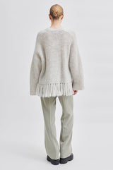 Second Female Light Grey Melange Caroa O-Neck Knit