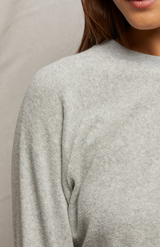 Perfect White Tee Heather Grey Saylor Loop Terry Sweatshirt