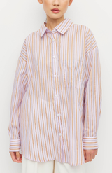 Juliette Hogan Linea Cotton Sunset Stripe Sunday Shirt