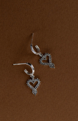 Zoe & Morgan Sterling Silver Mini Gypsy Heart Earrings