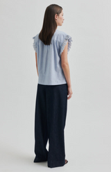 Second Female Light Blue Stripe Laure Top