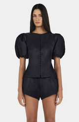 Hansen & Gretel Black Pellegrino Top