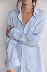 Mahsa Pale Blue Stripe Jimmy Blouse