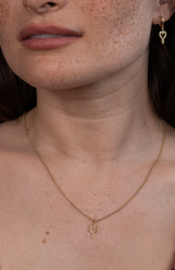 Zoe & Morgan Gold Plate Mini Gypsy Heart Necklace