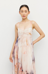 Juliette Hogan Bloom Crepe Isabella Pleat Dress