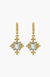 Zoe & Morgan 22K Gold Plate With White Topaz Reya Earrings