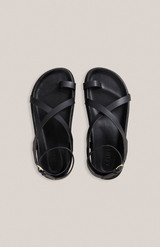 A.Emery Black The Jalen Slim Sandal