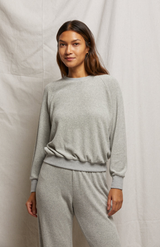 Perfect White Tee Heather Grey Saylor Loop Terry Sweatshirt