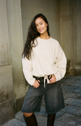 Rabens Saloner Oyster Sheela Drawstring Sweatshirt