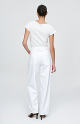 Marle Blanc Belted Wide Leg Jean