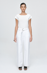 Marle Blanc Belted Wide Leg Jean