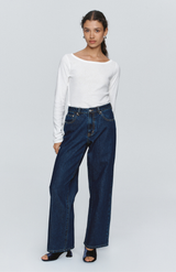 Marle Washed Indigo Wide Leg Jean