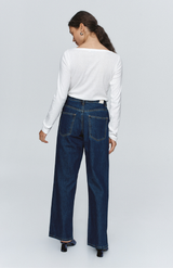 Marle Washed Indigo Wide Leg Jean