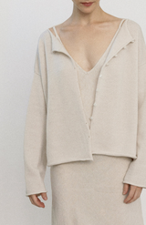 Francie Ivory Doll's Cardigan + Trimmed Doll's Cardigan
