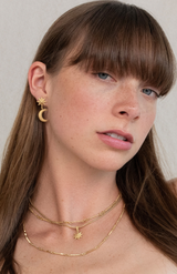 Zoe & Morgan 22K Gold Plate Moonlight Earrings