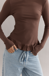 Caitlin Crisp Espresso Tutu Long Sleeve