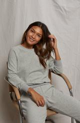 Perfect White Tee Heather Grey Saylor Loop Terry Sweatshirt