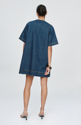 Marle Classic Blue Patch Pocket Dress