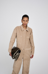 Rabens Saloner Metallic olive Pallavi Foiled Ripstop Clutch
