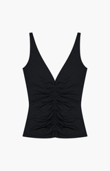 Rebe Black Ruched Top