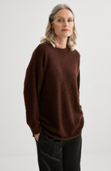 Laing Mahogany Marle Alpaca Sweater with Tie