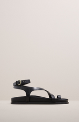 A.Emery Black The Jalen Slim Sandal
