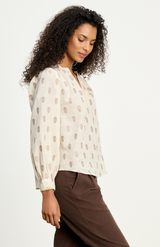 Velvet Cream Ana Blouse