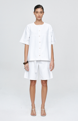Marle Blanc Short Sleeve Seam Shirt