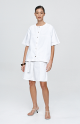 Marle Blanc Short Sleeve Seam Shirt