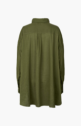 Rabens Saloner Army Green Noah Oversized Shirt