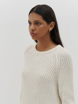Bassike Ivory Open Back Fitted Knit