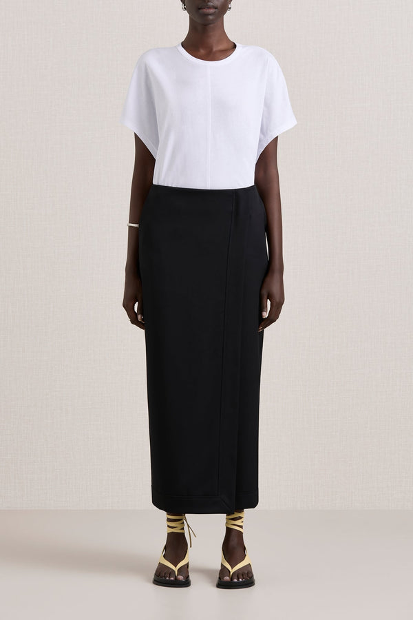 A.EMERY Black Joan Wrap Skirt